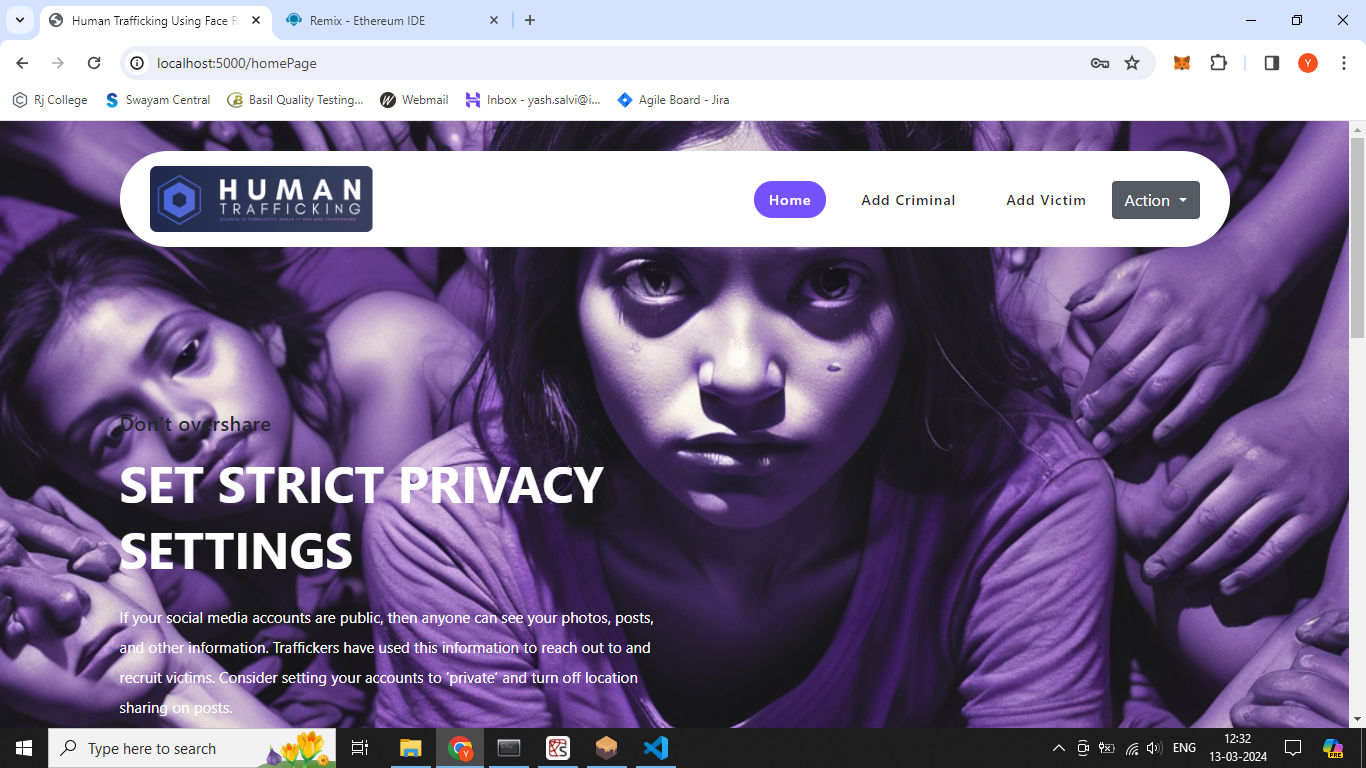 AI Based Crime Detection and Face Recognition System for Human Trafficking Investigation